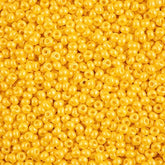 8/0 Preciosa Permalux Seed Beads Dyed Chalk Dark Yellow, 23g Vial